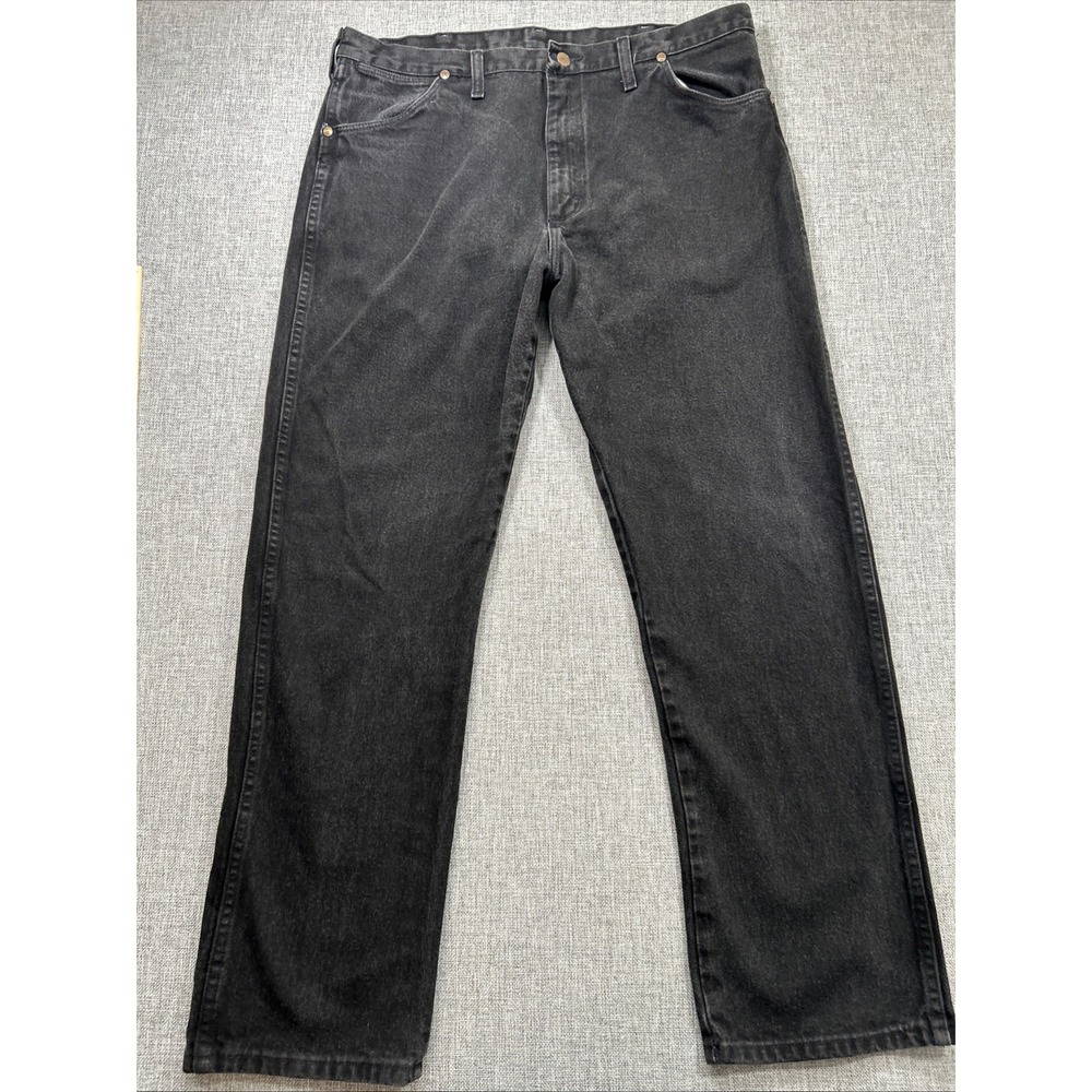 Vintage Wrangler 13MWZ Black Denim Cowboy Rodeo Men's 38x32 (36x30) Made In USA